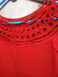 Red Georgette Top