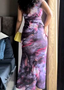 Marble Print Maxi Dress