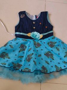 Adorable Blue Floral Party Dress