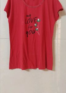 Red 'My Love For You' T-Shirt