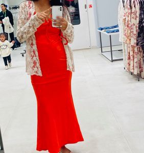 Savana orange Bodycon Midi Dress