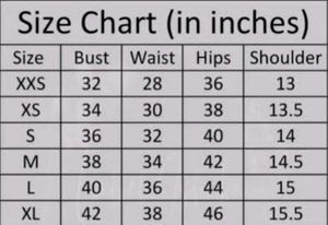 BACKLESS SHORT KURTI (Padded)