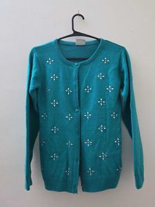 sea green colour cardigan
