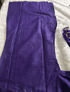 Beautiful Purple Kurta Set with Gold Embroidery