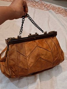 Vintage Patchwork Leather Clutch
