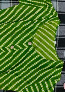 Green Bandhani Cotton Kurti