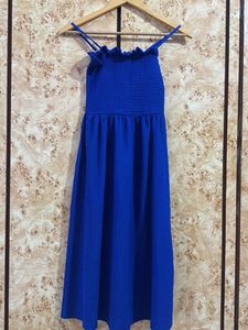 Vibrant Blue Midi Dress