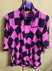 Stylish Pink &amp; Black Top