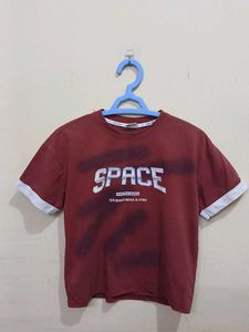 Maroon "SPACE" Graphic Tee