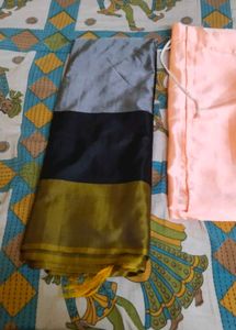 Elegant Silk Blend Saree with Blouse Petticoat Fre