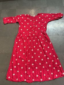 Vibrant Pink Bandhani Print Kurta