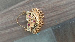 rajputi Elegant Gold Nose nath