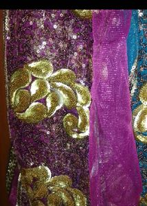 Elegant Purple Net Dupatta