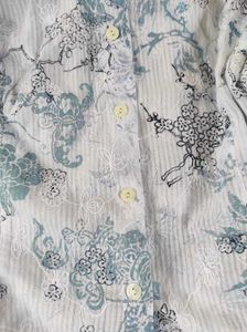 Boho Floral Print Short Sleeve Shirt