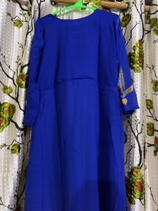 Royal Blue Embellished Anarkali Gown