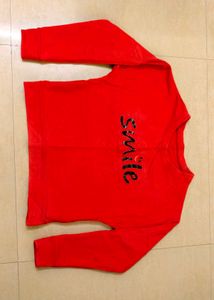 Red "Smile" Graphic Sweatshirt 📍Free Delivery