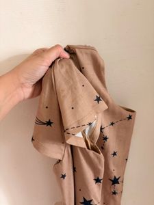 Tan Star Constellation Mini Dress