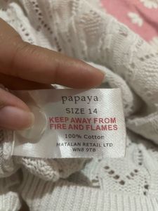 White Cropped Knit Cardigan