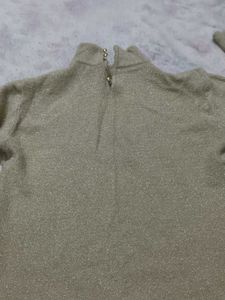Sparkly Gold Knit woolen Top