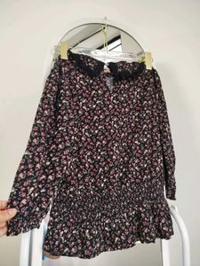 Peter Pan Collar With Smocked Waistline