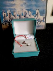Diamond Ladies Ring Pure Silver 925