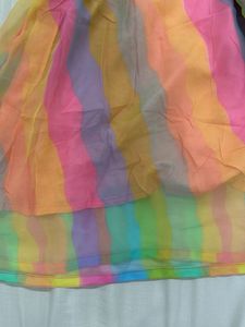 Rainbow Striped Bell Sleeve Top