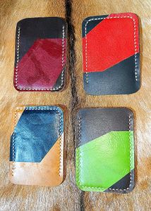 Handmade Leather Cardholder 2 pieces combo