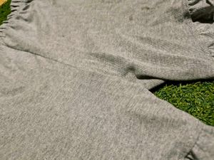Grey Ruffle Shorts