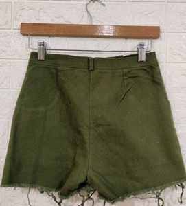 Olive Green Mini Skirt
