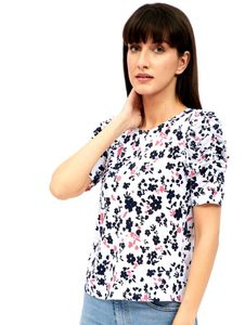 FLORAL PRINT WHITE TOP