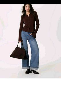 Chic Brown Bell Sleeve Top