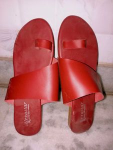 Red Flat Sandals