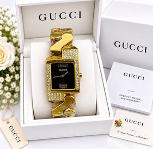 Stunning Gold Gucci Watch with Crystals