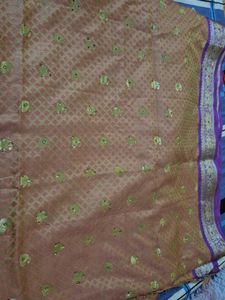 Elegant Golden Saree