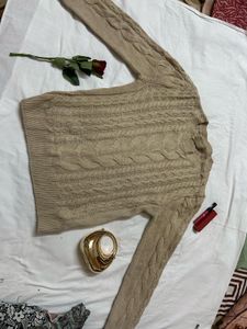 Cable Knit Pullover Sweater