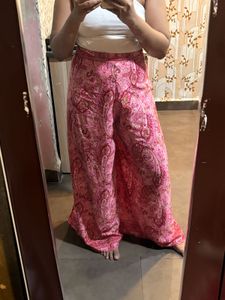 pink plazo pants