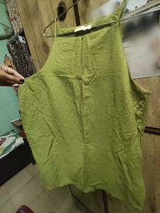 Lime Green Textured Midi Top