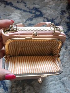 Cute Pink Quilted Phone Bag with Chain