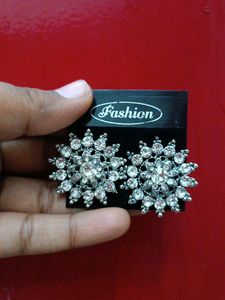 Sparkling Starburst CZ Stud Earrings