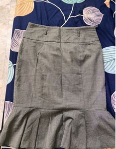 Mark &amp; Spencer Grey Formal Pencil Skirt