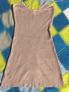 Ribbed Spaghetti Strap Mini Dress