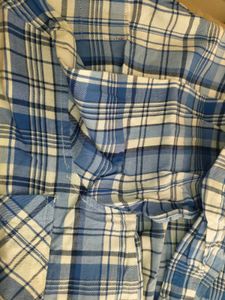 👕☁️DNMX Blue &amp; White Plaid Shirt