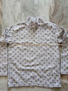 Cute Polka Dot Turtleneck Top
