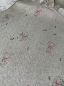 Cute Top bunny print  , baby tee , coquette