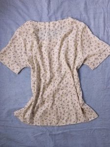Floral button-up top