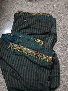 New Saree with blouse , georgette