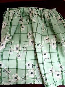 Pumpkin green color thick georgette kadhi floral p