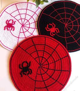 Spider-Man Crochet Placemat with Spider Applique