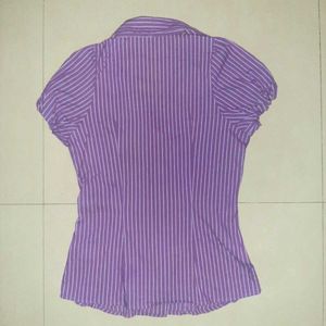 💜 Authentic Benetton Purple Pinstripe Shirt