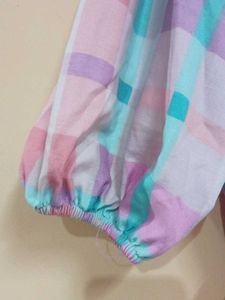 check flare dress